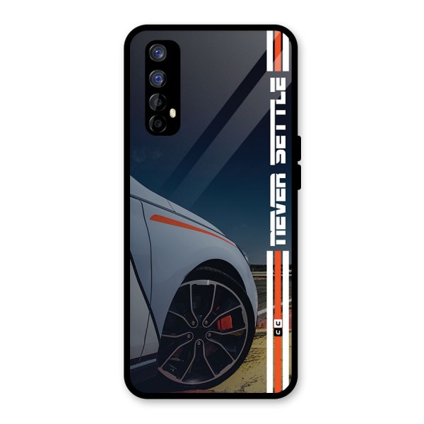 Never Settle SuperCar Glass Back Case for Realme 7