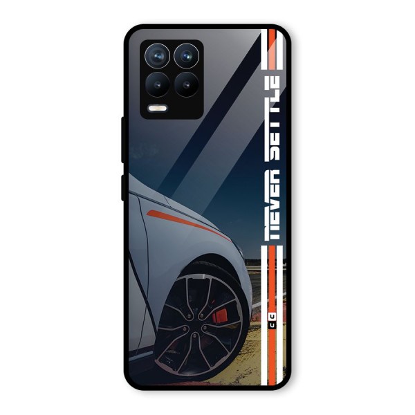 Never Settle SuperCar Glass Back Case for Realme 8