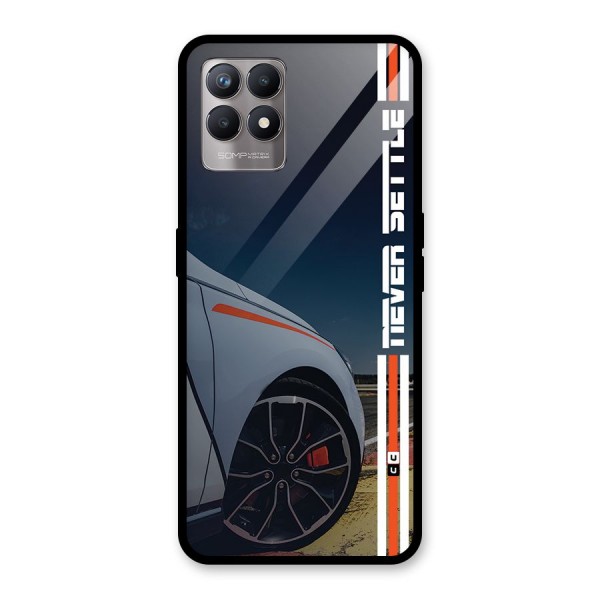 Never Settle SuperCar Glass Back Case for Realme 8i