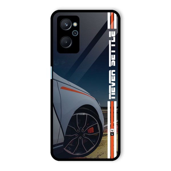 Never Settle SuperCar Glass Back Case for Realme 9i