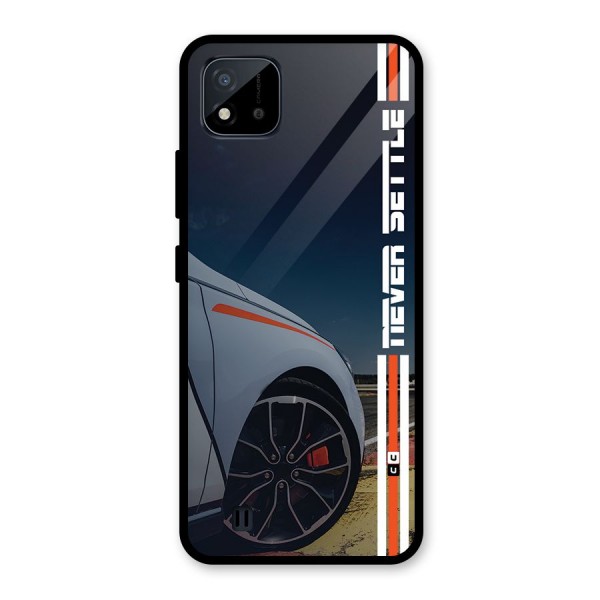 Never Settle SuperCar Glass Back Case for Realme C11 2021