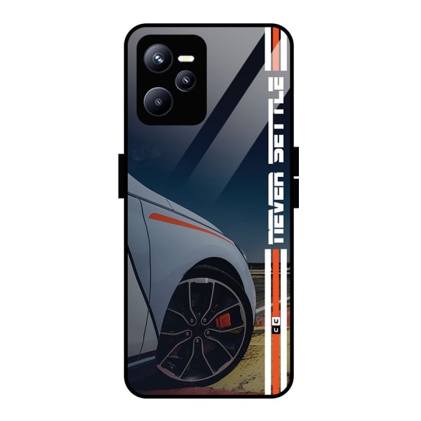 Never Settle SuperCar Glass Back Case for Realme C35