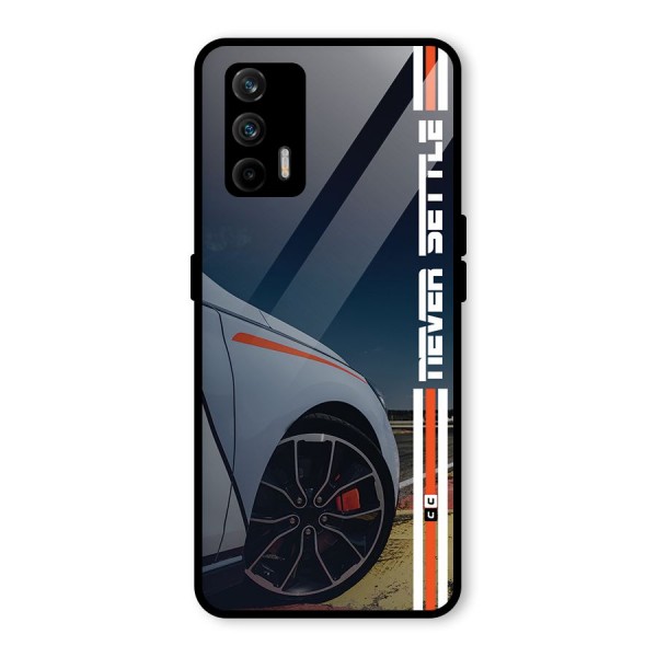 Never Settle SuperCar Glass Back Case for Realme GT 5G