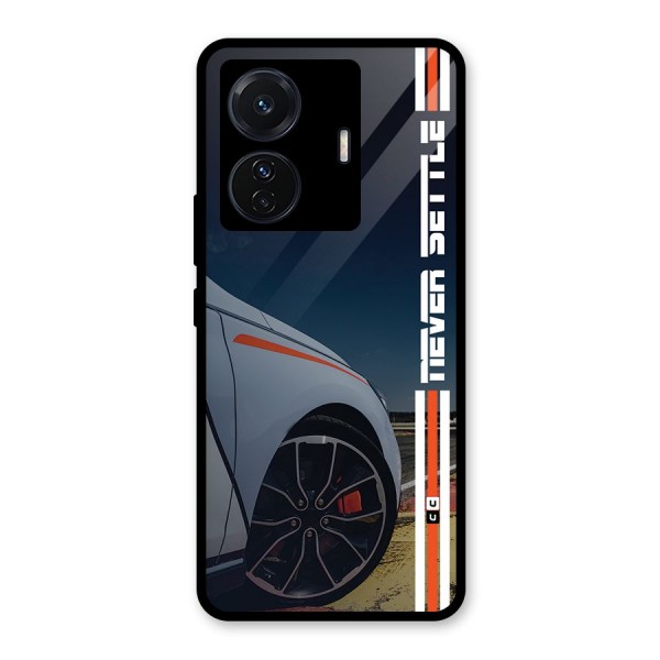 Never Settle SuperCar Glass Back Case for Vivo T1 Pro