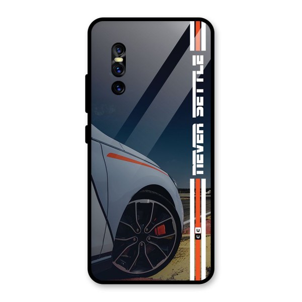 Never Settle SuperCar Glass Back Case for Vivo V15 Pro