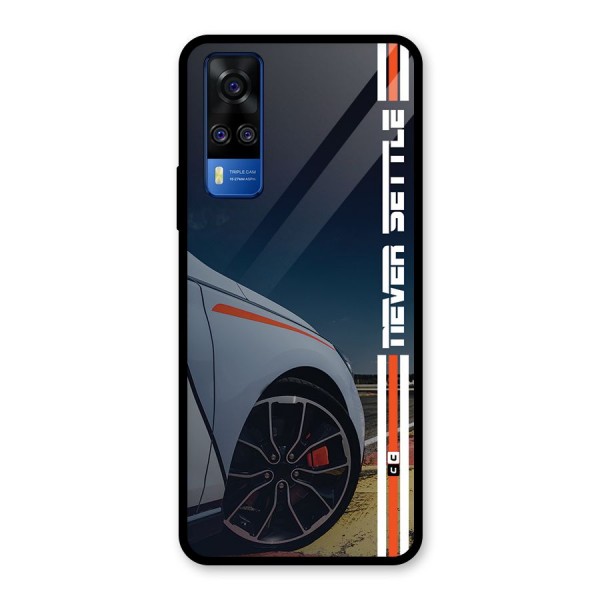 Never Settle SuperCar Glass Back Case for Vivo Y51