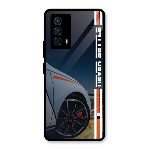 Never Settle SuperCar Glass Back Case for Vivo iQOO Z5