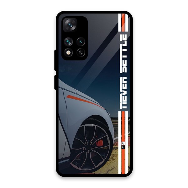 Never Settle SuperCar Glass Back Case for Xiaomi 11i 5G