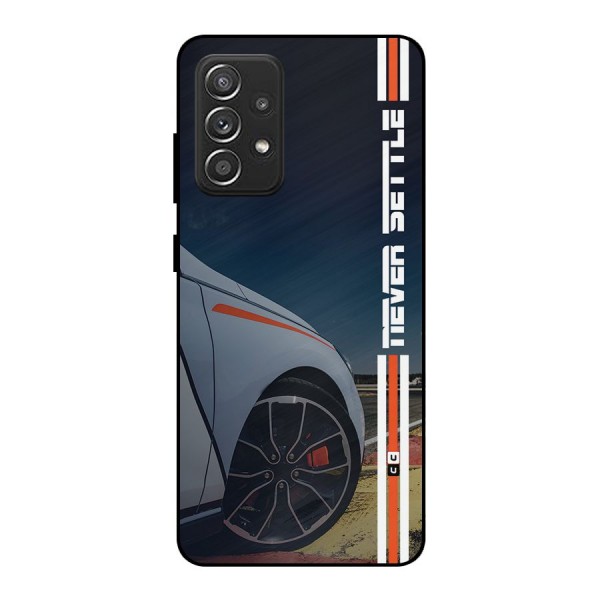 Never Settle SuperCar Metal Back Case for Galaxy A52