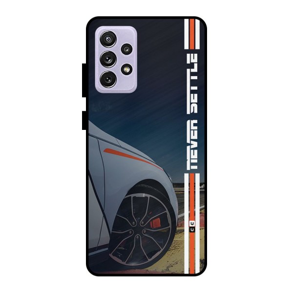 Never Settle SuperCar Metal Back Case for Galaxy A72