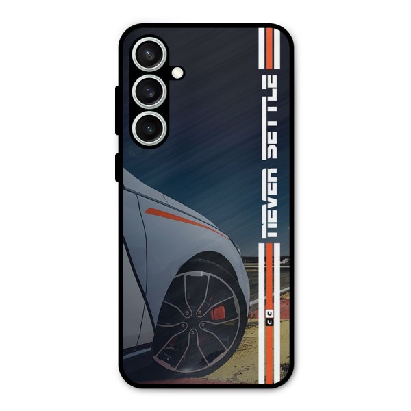 Never Settle SuperCar Metal Back Case for Galaxy S23 FE
