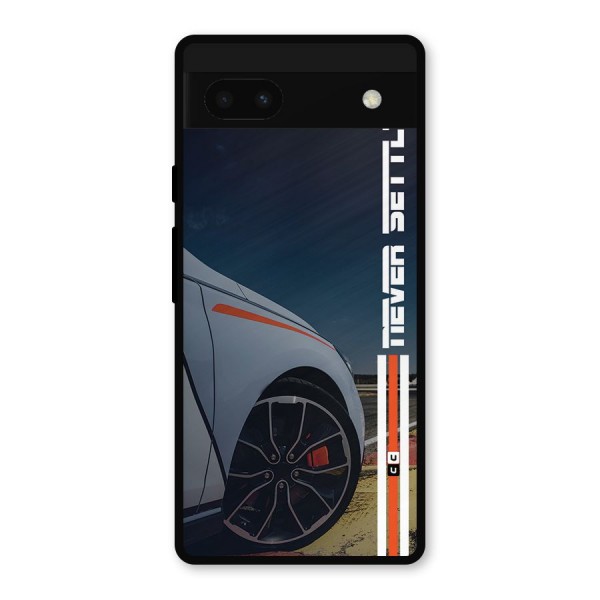 Never Settle SuperCar Metal Back Case for Google Pixel 6a