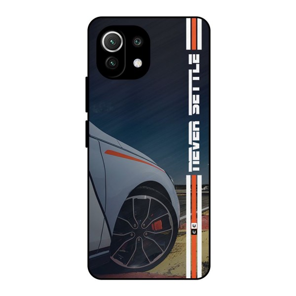 Never Settle SuperCar Metal Back Case for Mi 11 Lite