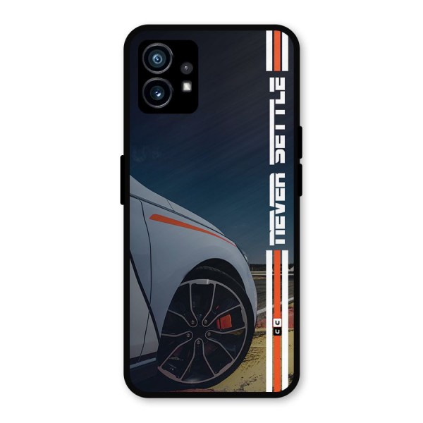 Never Settle SuperCar Metal Back Case for Nothing Phone 1