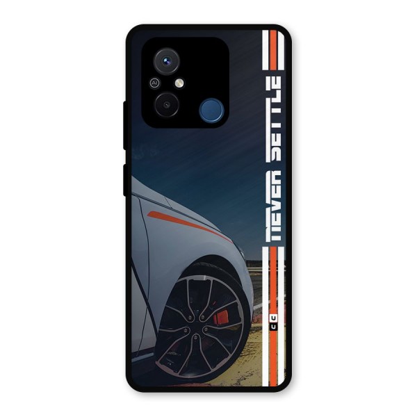 Never Settle SuperCar Metal Back Case for Redmi 12C