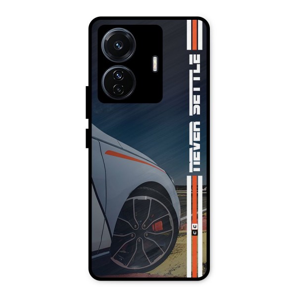 Never Settle SuperCar Metal Back Case for Vivo T1 Pro