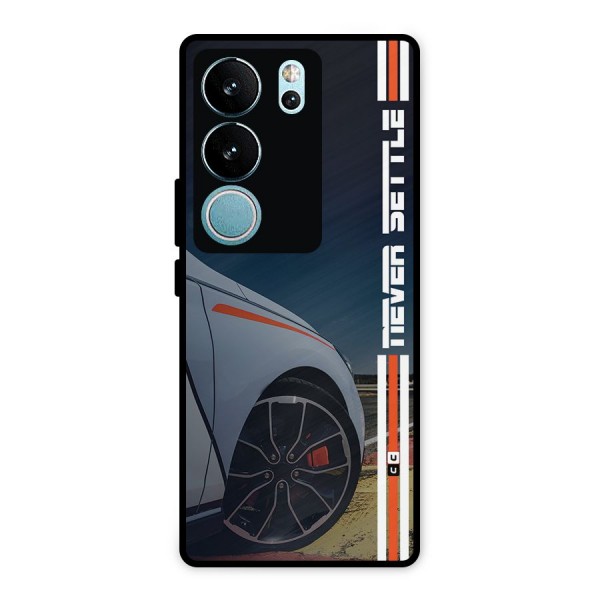 Never Settle SuperCar Metal Back Case for Vivo V29