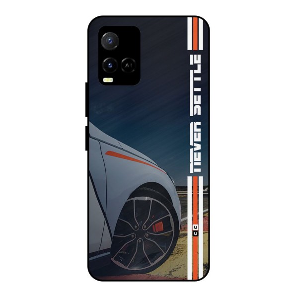 Never Settle SuperCar Metal Back Case for Vivo Y21