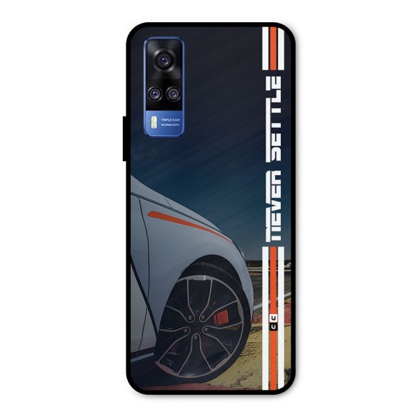 Never Settle SuperCar Metal Back Case for Vivo Y31