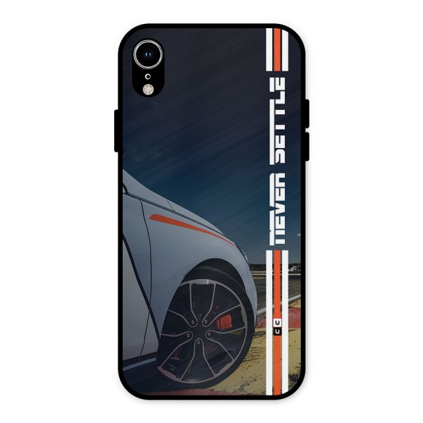 Never Settle SuperCar Metal Back Case for iPhone XR