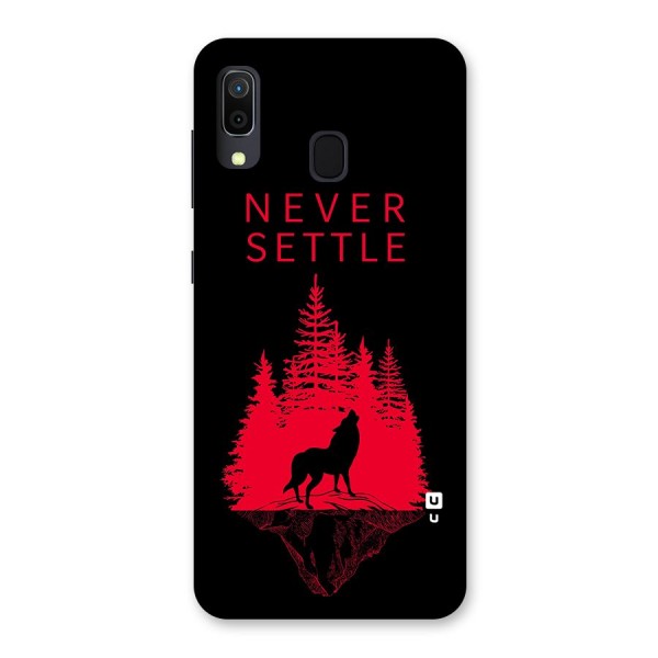 Never Settle Wolf Back Case for Galaxy A20