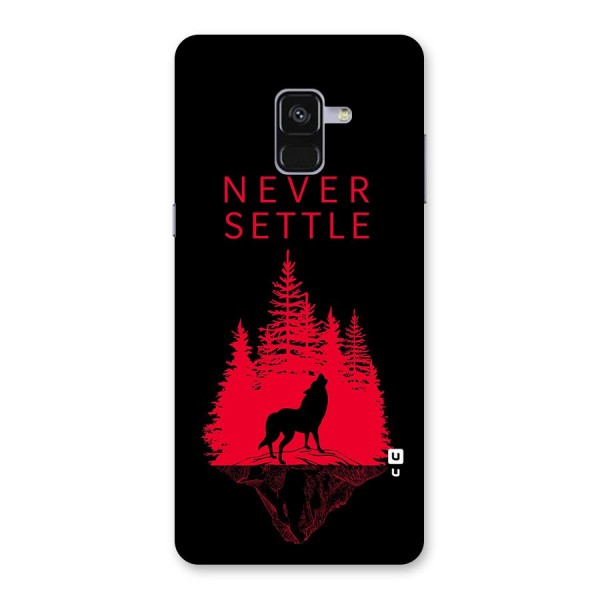 Never Settle Wolf Back Case for Galaxy A8 Plus