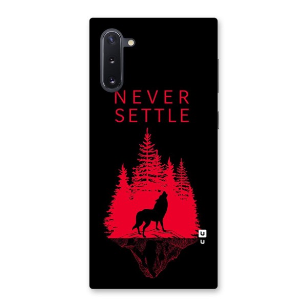 Never Settle Wolf Back Case for Galaxy Note 10