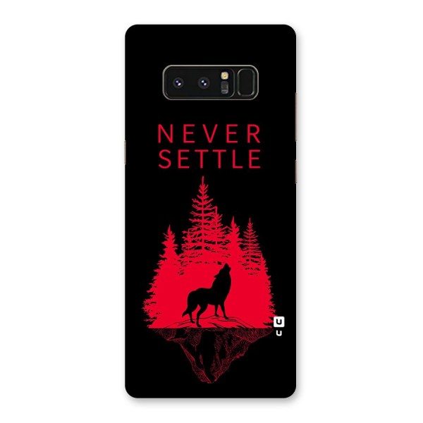 Never Settle Wolf Back Case for Galaxy Note 8