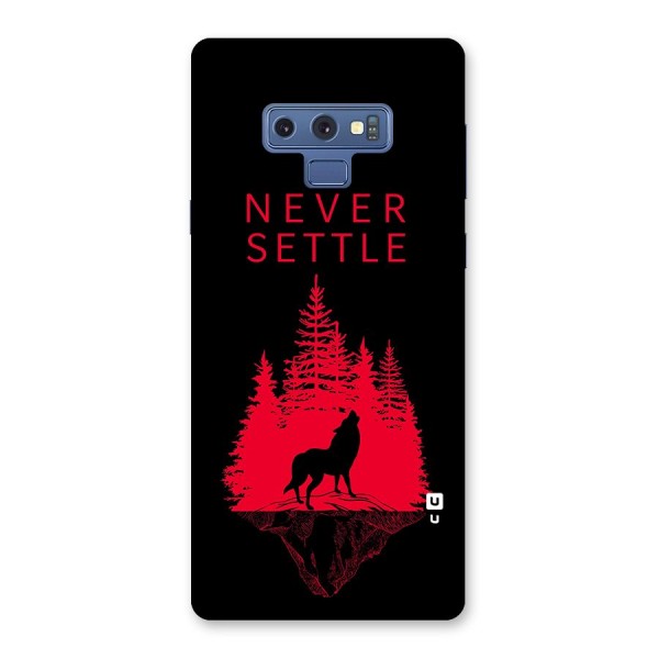 Never Settle Wolf Back Case for Galaxy Note 9