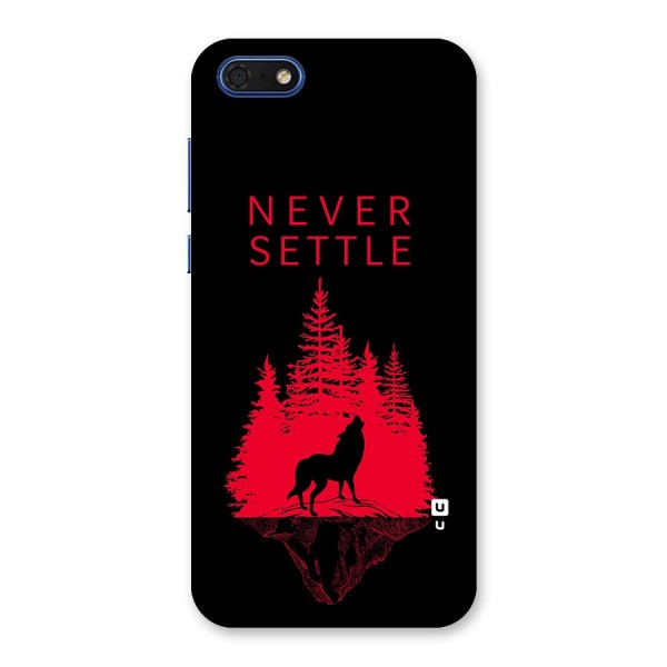 Never Settle Wolf Back Case for Honor 7s