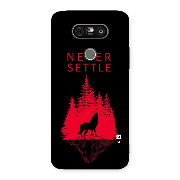 Never Settle Wolf Back Case for LG G5