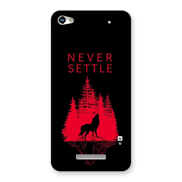 Never Settle Wolf Back Case for Micromax Hue 2