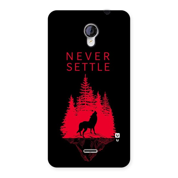 Never Settle Wolf Back Case for Micromax Unite 2 A106