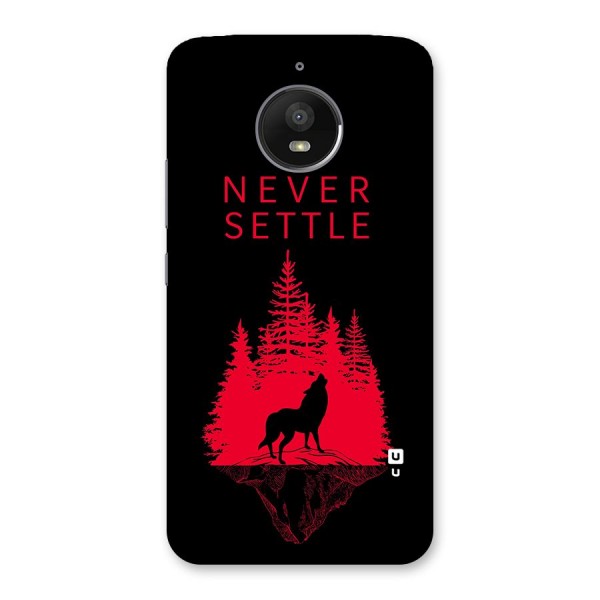 Never Settle Wolf Back Case for Moto E4 Plus