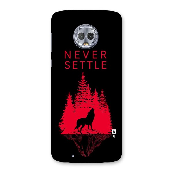 Never Settle Wolf Back Case for Moto G6