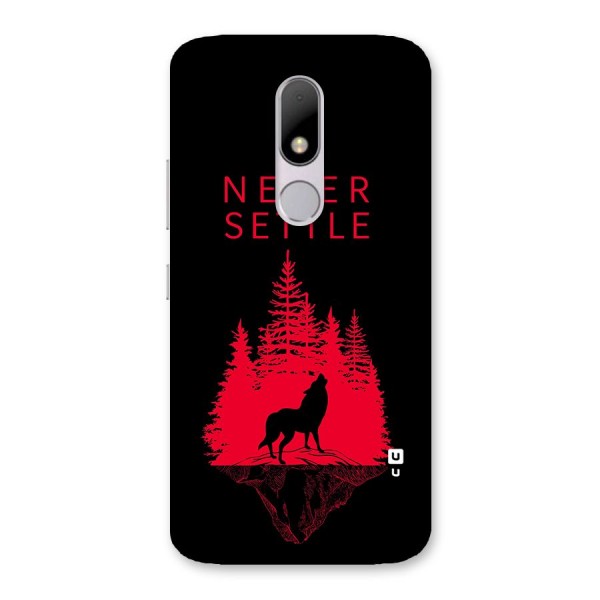 Never Settle Wolf Back Case for Moto M