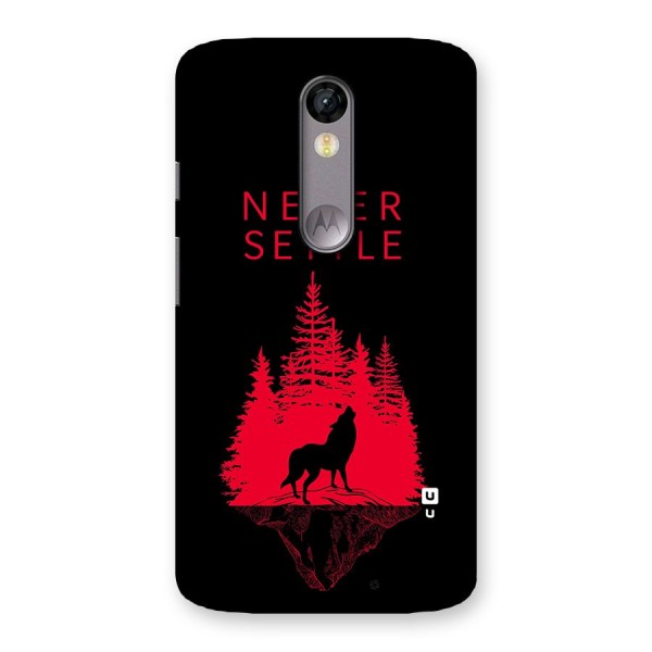 Never Settle Wolf Back Case for Moto X Force