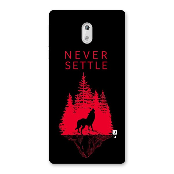 Never Settle Wolf Back Case for Nokia 3