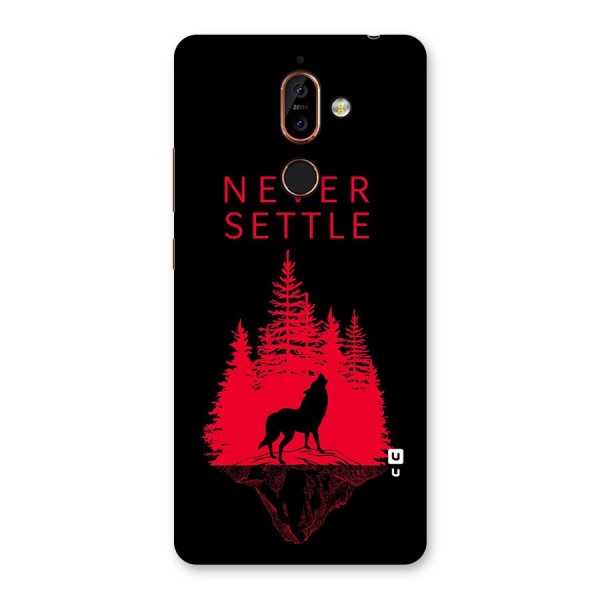 Never Settle Wolf Back Case for Nokia 7 Plus