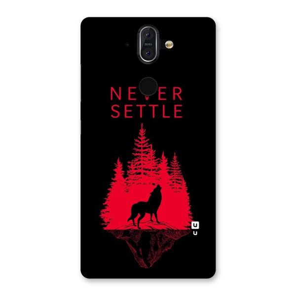 Never Settle Wolf Back Case for Nokia 8 Sirocco