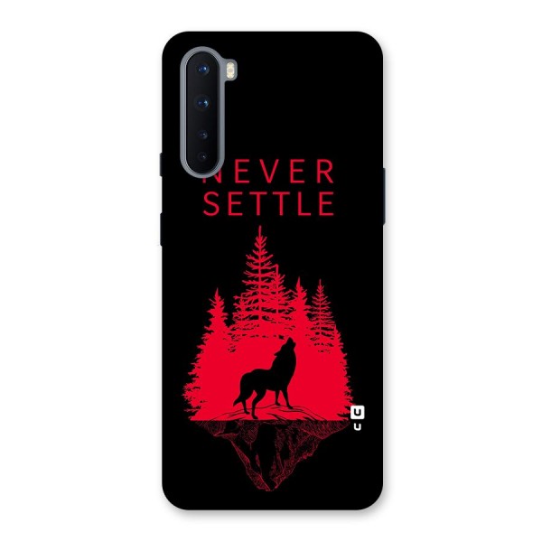 Never Settle Wolf Back Case for OnePlus Nord