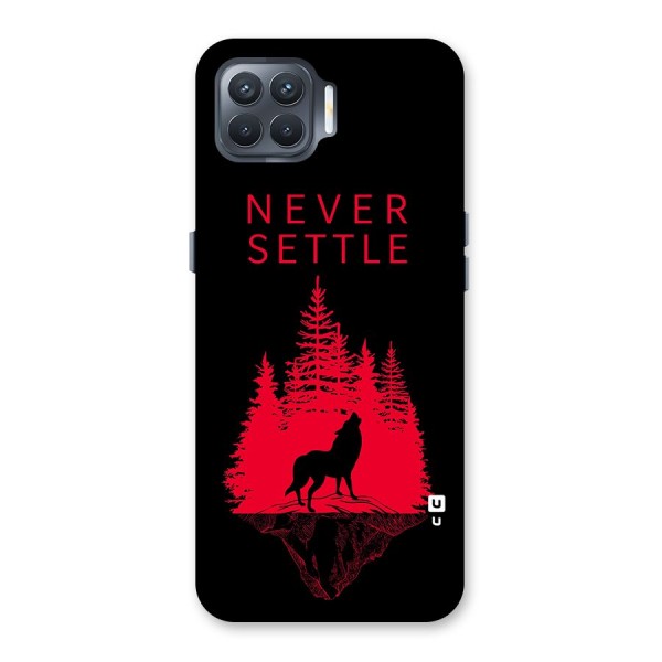 Never Settle Wolf Back Case for Oppo F17 Pro