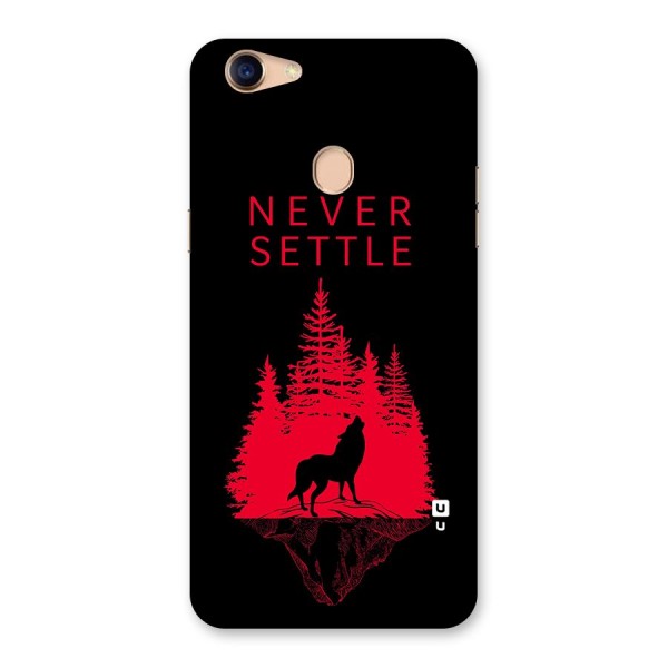 Never Settle Wolf Back Case for Oppo F5