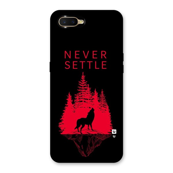 Never Settle Wolf Back Case for Oppo K1