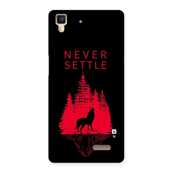 Never Settle Wolf Back Case for Oppo R7