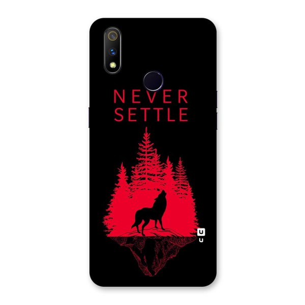 Never Settle Wolf Back Case for Realme 3 Pro