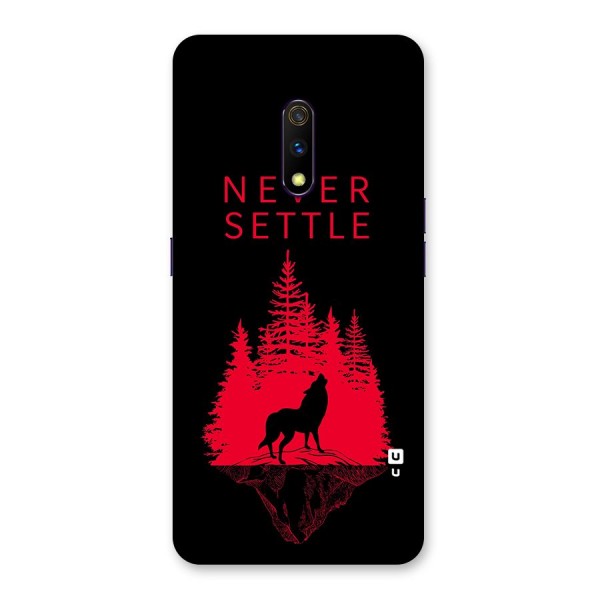 Never Settle Wolf Back Case for Realme X