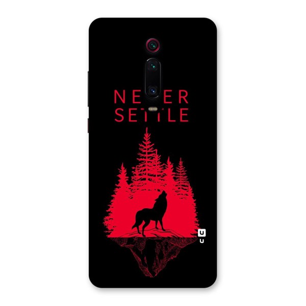 Never Settle Wolf Back Case for Redmi K20