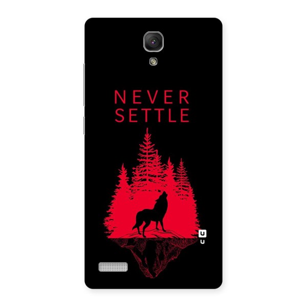 Never Settle Wolf Back Case for Redmi Note