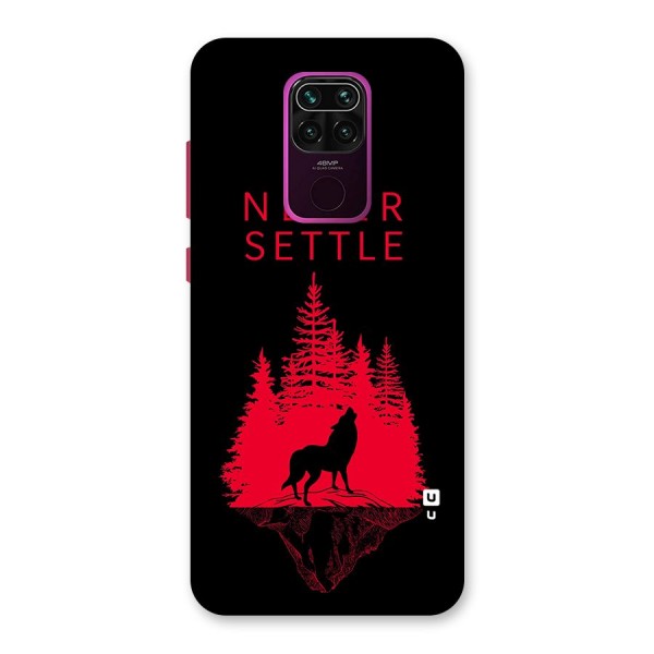 Never Settle Wolf Back Case for Redmi Note 9